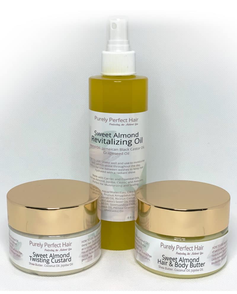Sweet Almond Complete Moisture Package (Shea Butter, Coconut Oil, Jojoba Oil)