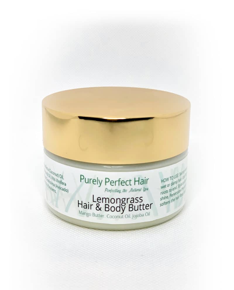 Lemongrass Hair and Body Butter (Mango Butter, Coconut Oil, Jojoba Oil)