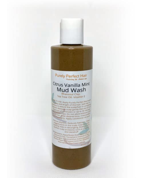 Citrus Vanilla Mint Mud Wash (Rhassoul Clay, Tea Tree Oil, Vitamin E)